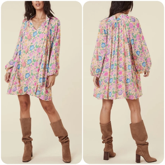 🍒NWT🍒 SPELL MOSSY HIGH NECK MINI DRESS - Picture 5 of 9